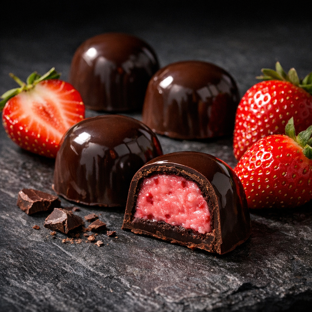 Çilek Dolgulu Çikolata