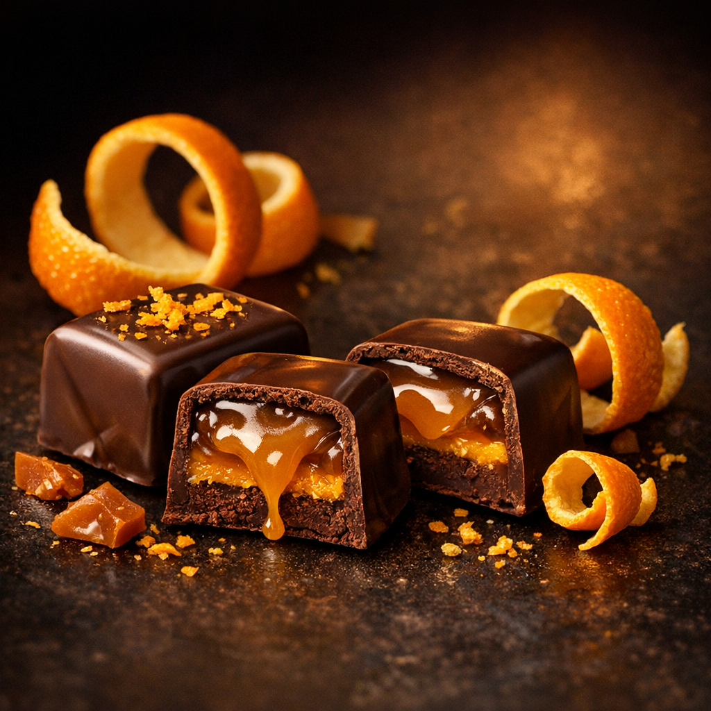 Portakallı Karamel Çikolata